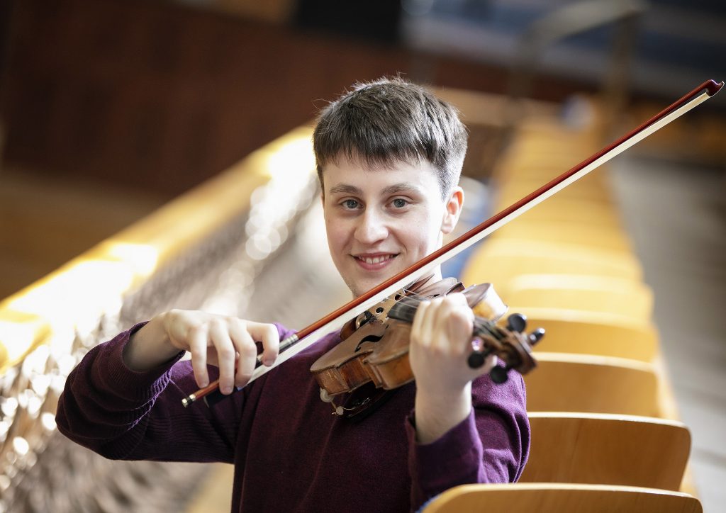 Milton Violin presented to UYO Leader UYO